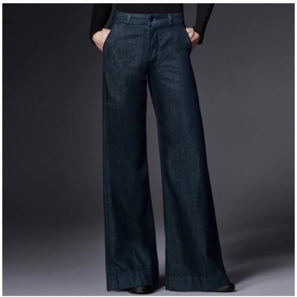 🎊🥂HP🥂🎊 J Brand Jeans Joplin Palazzo wide leg Trousers 29 linen dark denim